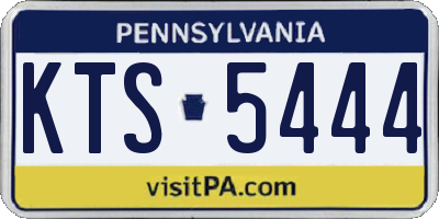 PA license plate KTS5444