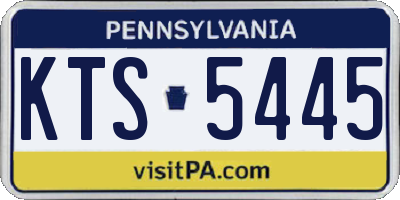PA license plate KTS5445