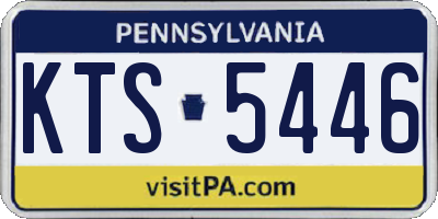 PA license plate KTS5446