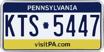 PA license plate KTS5447