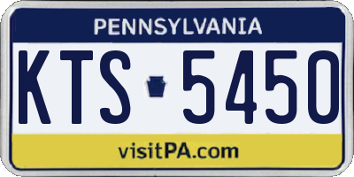 PA license plate KTS5450