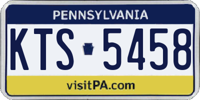 PA license plate KTS5458