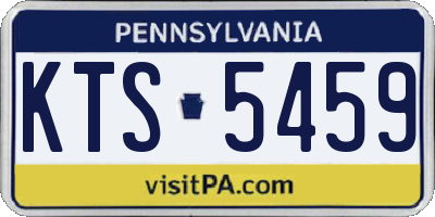 PA license plate KTS5459