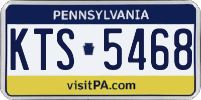 PA license plate KTS5468