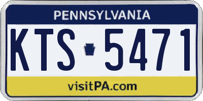 PA license plate KTS5471