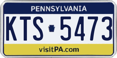 PA license plate KTS5473