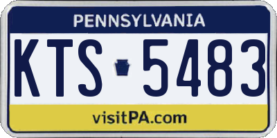 PA license plate KTS5483