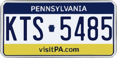 PA license plate KTS5485