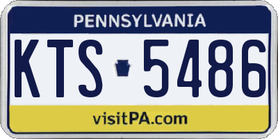 PA license plate KTS5486