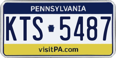 PA license plate KTS5487