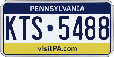 PA license plate KTS5488