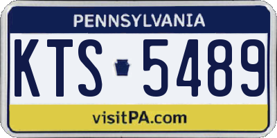 PA license plate KTS5489