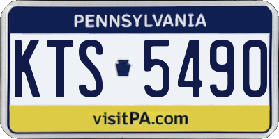 PA license plate KTS5490