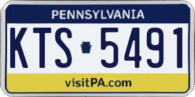 PA license plate KTS5491