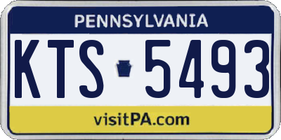 PA license plate KTS5493