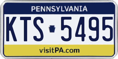 PA license plate KTS5495