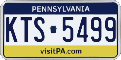 PA license plate KTS5499