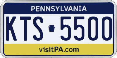 PA license plate KTS5500