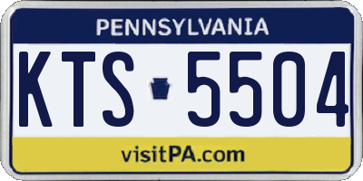 PA license plate KTS5504