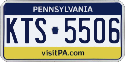 PA license plate KTS5506