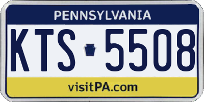 PA license plate KTS5508