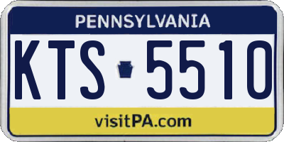 PA license plate KTS5510