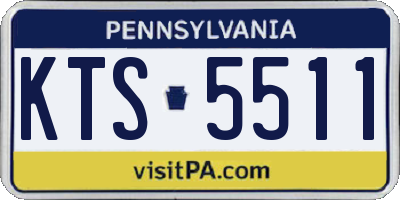 PA license plate KTS5511