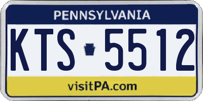PA license plate KTS5512