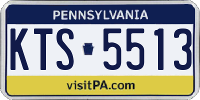 PA license plate KTS5513