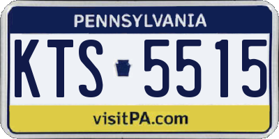 PA license plate KTS5515