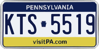 PA license plate KTS5519