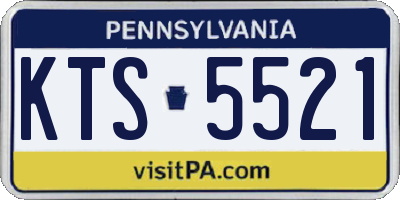 PA license plate KTS5521