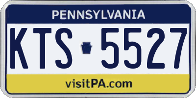 PA license plate KTS5527