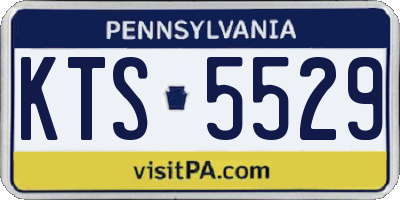PA license plate KTS5529