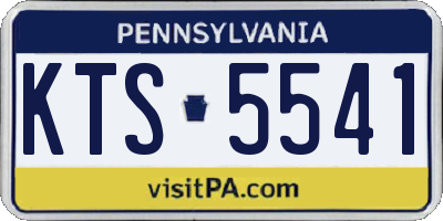 PA license plate KTS5541