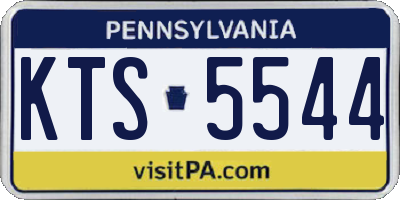 PA license plate KTS5544