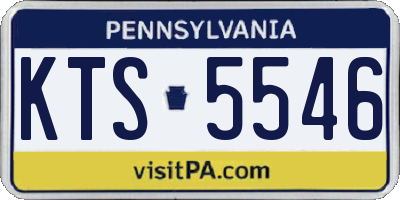 PA license plate KTS5546