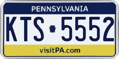 PA license plate KTS5552
