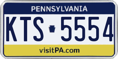 PA license plate KTS5554