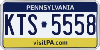 PA license plate KTS5558