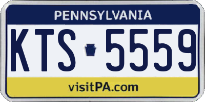PA license plate KTS5559