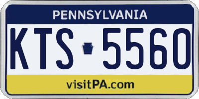 PA license plate KTS5560