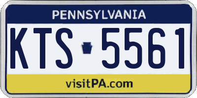 PA license plate KTS5561