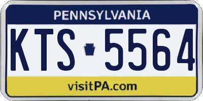 PA license plate KTS5564