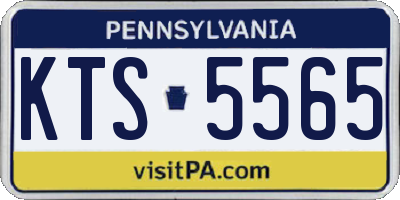 PA license plate KTS5565