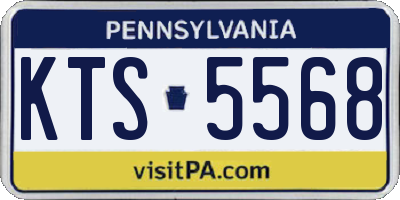 PA license plate KTS5568