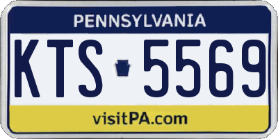 PA license plate KTS5569