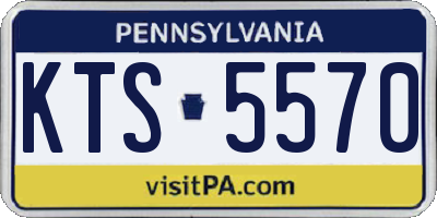 PA license plate KTS5570