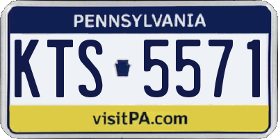 PA license plate KTS5571