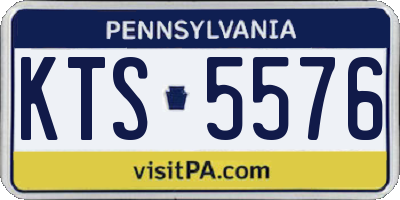 PA license plate KTS5576